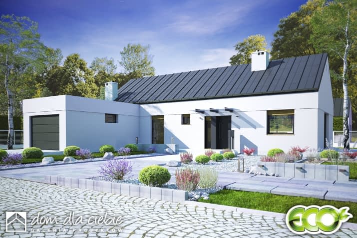 Żurawinka A1 z garażem - wizualizacja 2