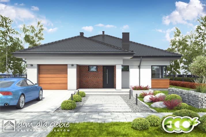 Kalcyt II z garażem - wizualizacja 2