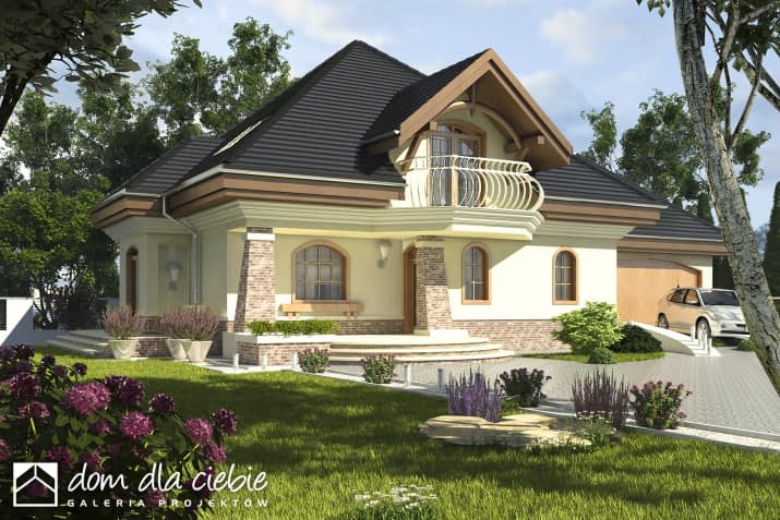 Dzierlatka V z G2 z garażem 2st. - wizualizacja 2