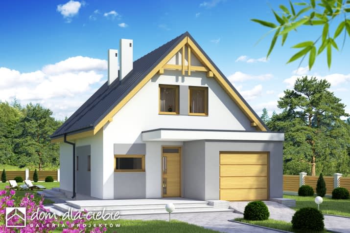 Greta III trend z garażem - wizualizacja 2