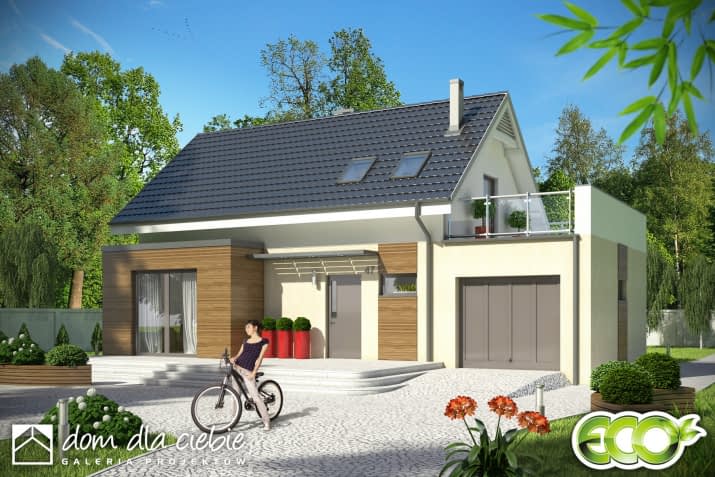 Eco 1 z garażem - wizualizacja 2