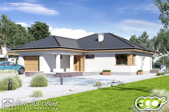 Tomaszek III Novum z garażem - wizualizacja 2