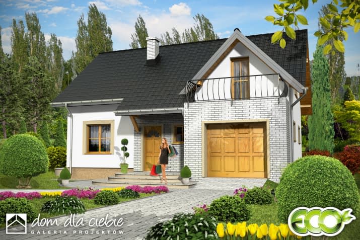 Dominik z garażem - wizualizacja 2