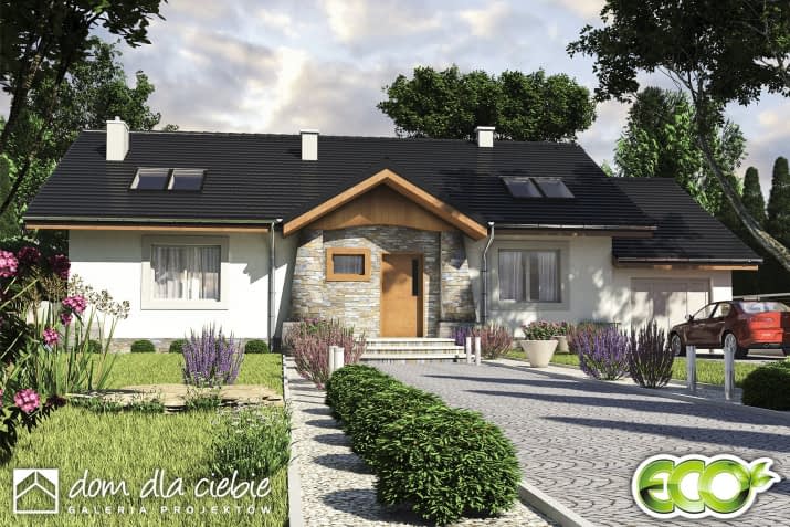 Derkacz z garażem - wizualizacja 2