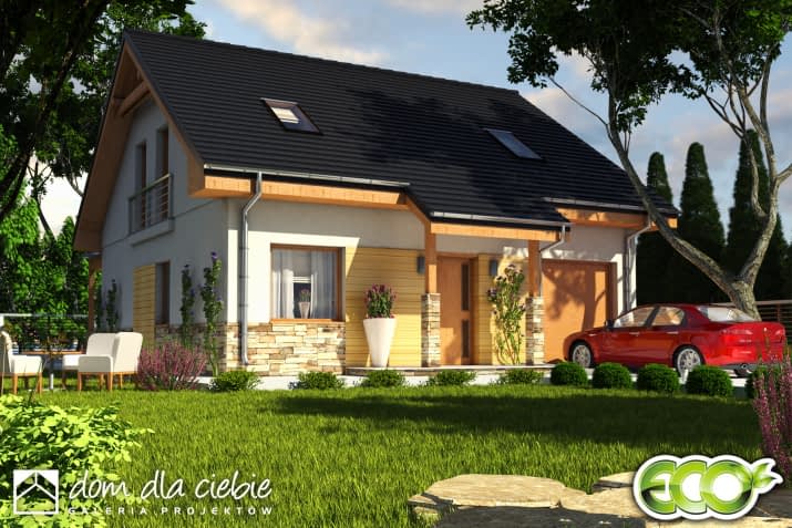 Jarząbek II z garażem - wizualizacja 2