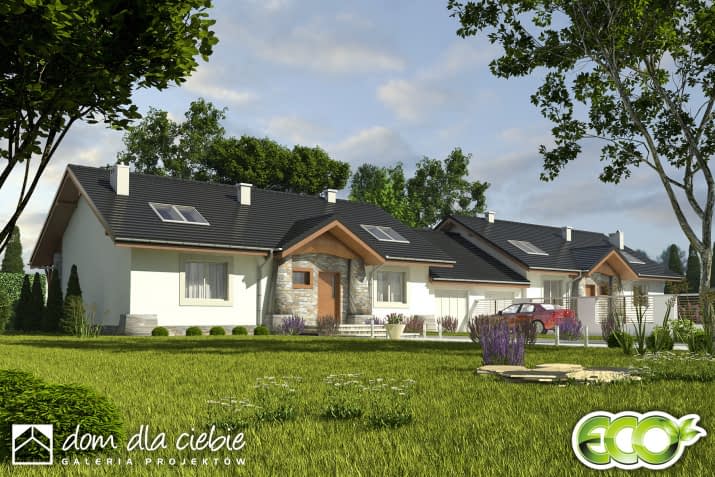 Derkacz BL1 z garażem - wizualizacja 2