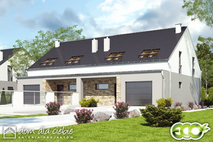 Mazurek II BL2 z garażem - wizualizacja 2