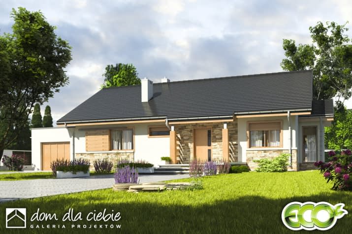 Gąska A1 z garażem - wizualizacja 2