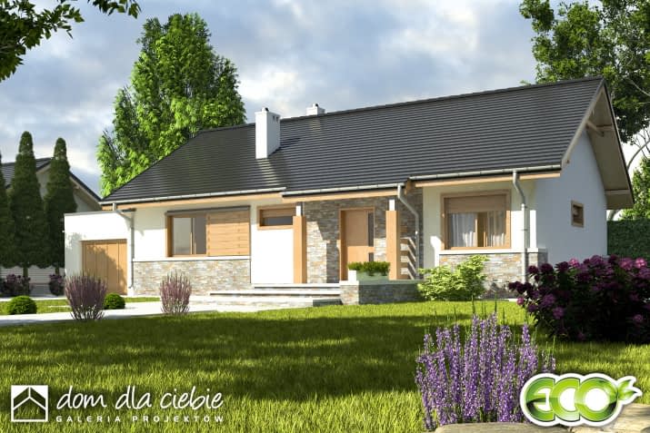 Gąska II A1 z garażem - wizualizacja 2