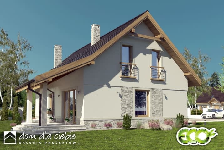 Julia III A1 z garażem - wizualizacja 2