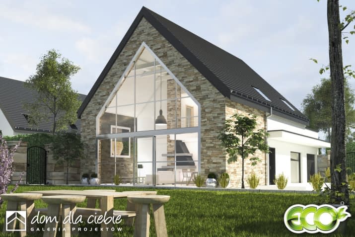 Bernikla III A1 z garażem 2st. - wizualizacja 2