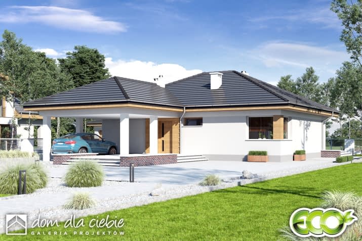 Tomaszek III Novum wiata z wiatą - wizualizacja 2