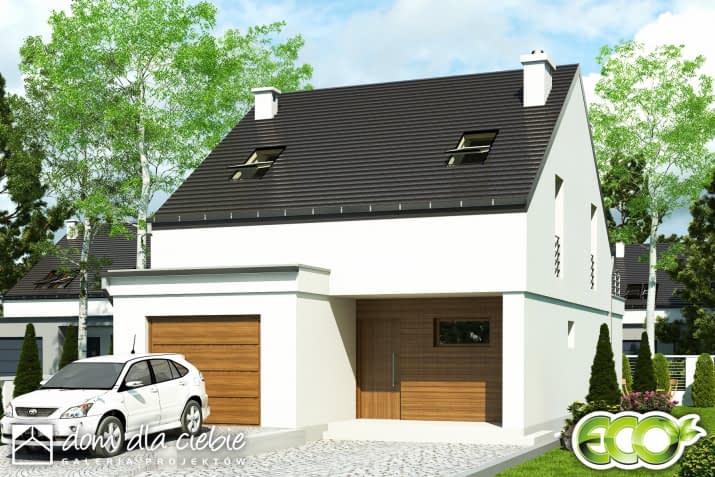 Makolągwa z garażem - wizualizacja 2