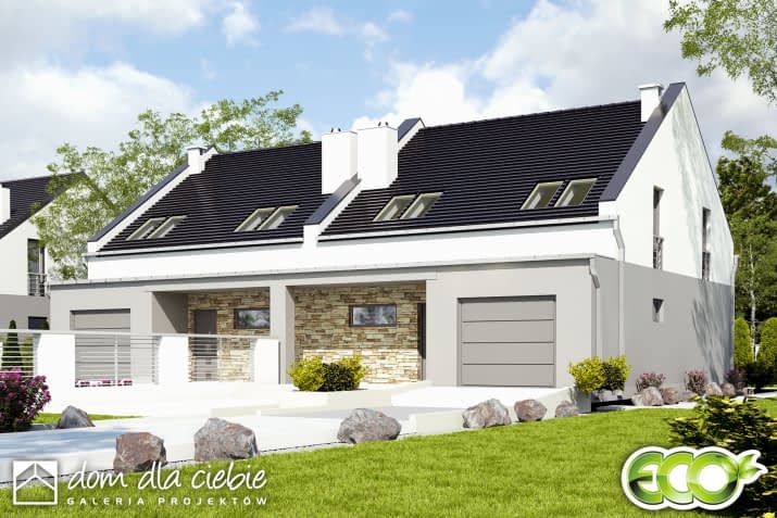 Mazurek III BL2 z garażem - wizualizacja 2