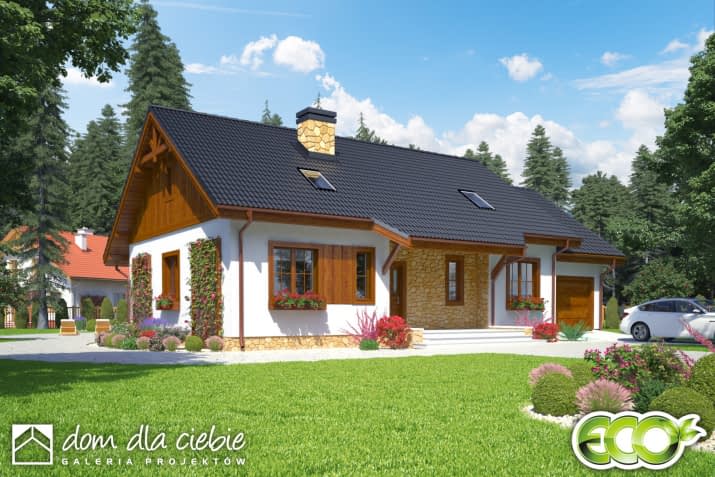 Julek II z garażem - wizualizacja 2