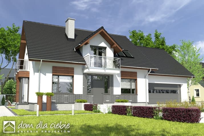 Daria A1 z garażem 2st. - wizualizacja 2