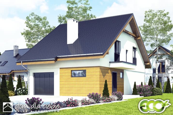 Głuszec II z garażem - wizualizacja 2