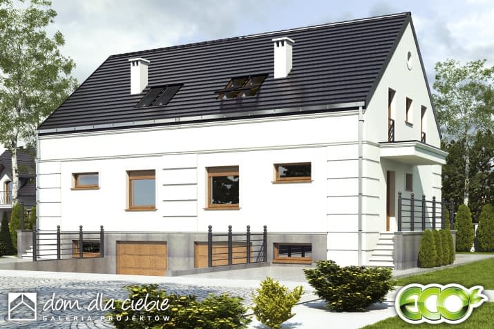 Grab A-BL1 z garażem - wizualizacja 2