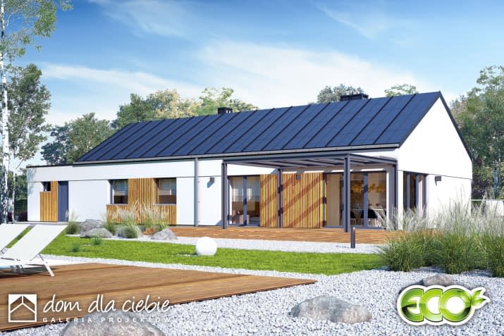 Flora A z garażem - wizualizacja 2