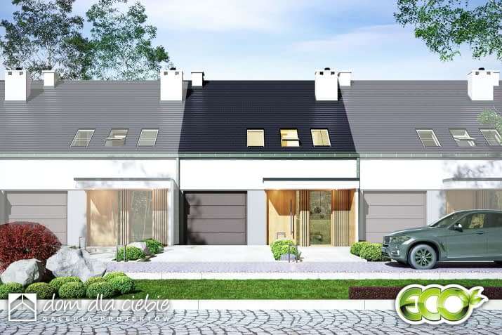Głuszec III Mode A-SZ z garażem - wizualizacja 2