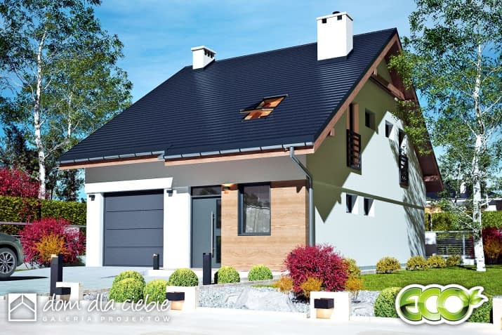 Głuszec III z garażem - wizualizacja 2