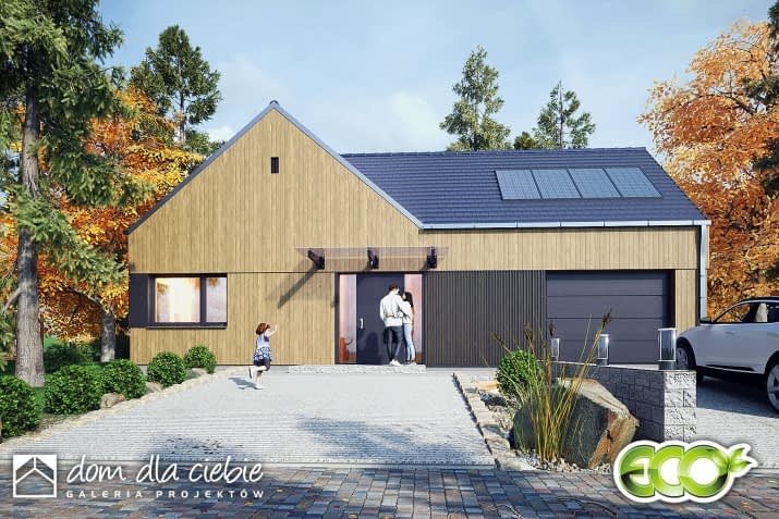 Słoneczna z G1 z garażem - wizualizacja 2