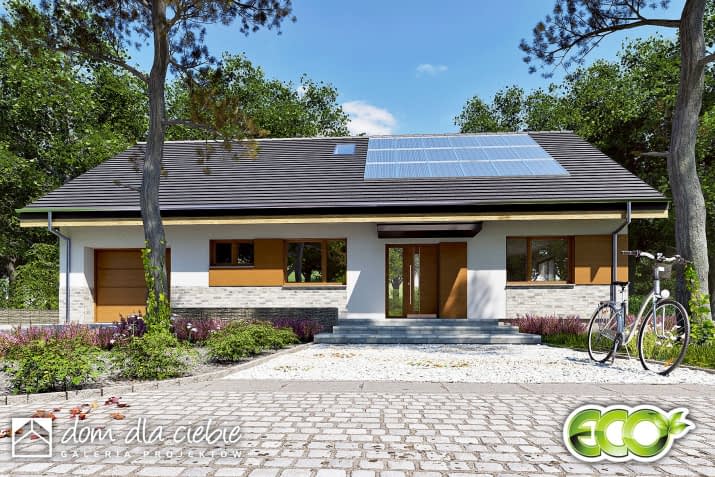 Majka z garażem - wizualizacja 2