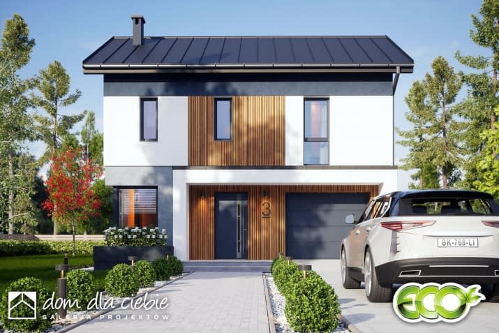 Gaja z garażem - wizualizacja 2