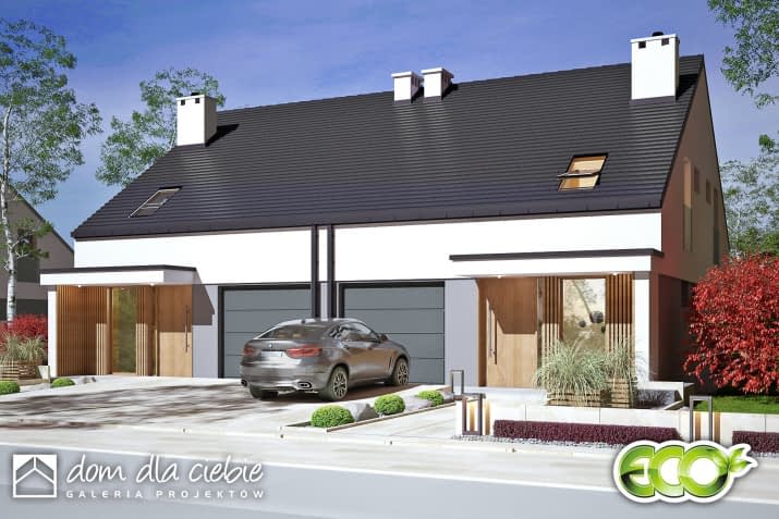 Głuszec III Mode A-ZBL z garażem - wizualizacja 2