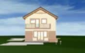 Dom z piętrem - wizualizacja 4