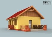 TORONTO C szkielet drewniany, dom mieszkalny, całoroczny ogrzewanie kominek z płaszczem wodnym - wizualizacja 3