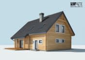 RIO 2 projekt domu z bali drewnianych - wizualizacja 3