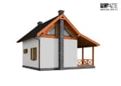 BARI dom letniskowy z poddaszem szkielet drewniany - wizualizacja 3