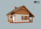 LUIZJANA szkielet drewniany dom letniskowy z poddaszem - wizualizacja 3