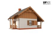 LUIZJANA szkielet drewniany dom letniskowy z poddaszem - wizualizacja 4
