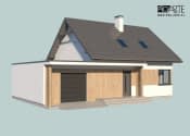 SEVILLA 3A szkielet drewniany z pojedynczym garażem - wizualizacja 4
