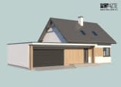 SEVILLA 3B szkielet drewniany z podwójnym garażem - wizualizacja 4