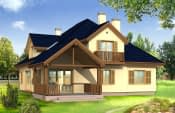 Projekt domu Hornówek – wizualizacja od strony ogrodu