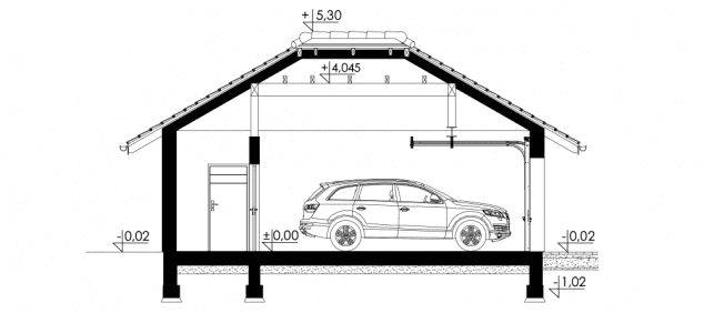 Rzut projektu Vehiculum IV G2 - Przekrój