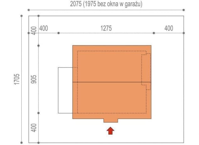 Rzut projektu Lolek II N 2G - rzut sytuacyjny