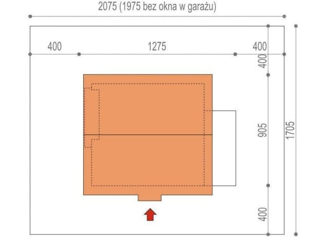 Rzut projektu Lolek II N 2G - rzut sytuacyjny