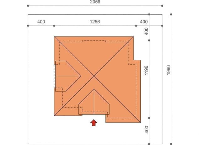 Rzut projektu Opałek III N - rzut sytuacyjny