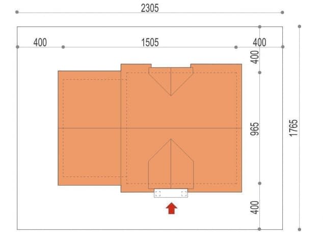 Rzut projektu Koralgol II N 2G - Rzut sytuacyjny