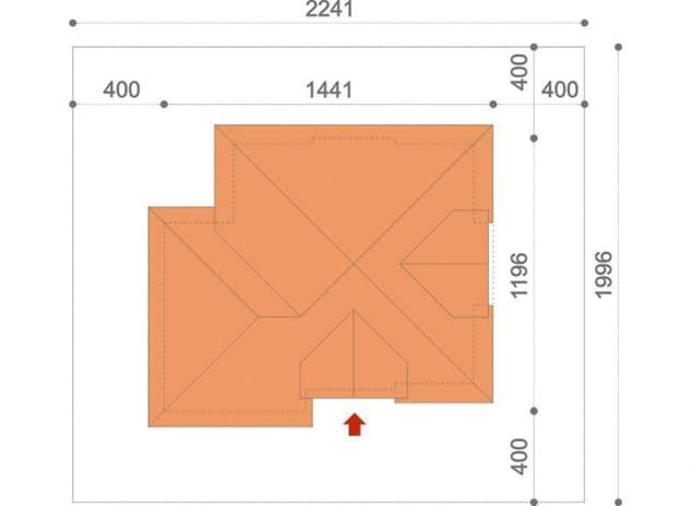 Rzut projektu Opałek III N 2G - rzut sytuacyjny