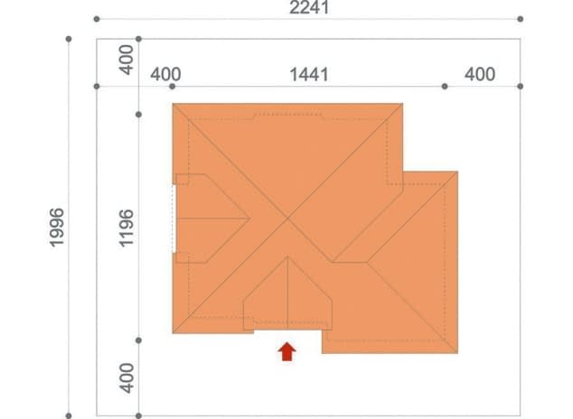 Rzut projektu Opałek III N 2G - rzut sytuacyjny