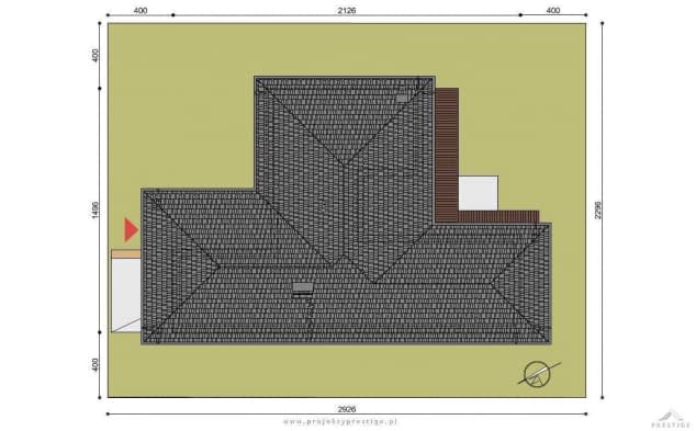 Rzut projektu Wilson I - Usytuowanie na działce