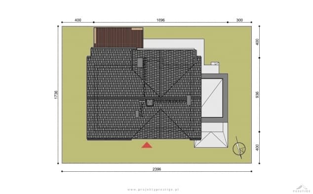 Rzut projektu Wiliam III - Usytuowanie na działce