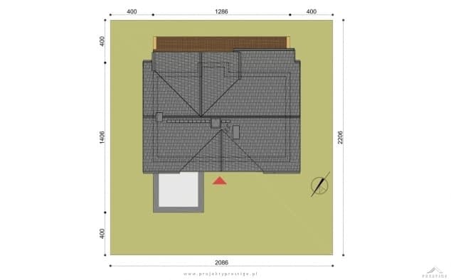 Rzut projektu Wiliam IV - Usytuowanie na działce