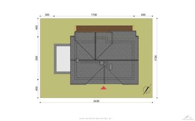 Rzut projektu Wiliam VI - Usytuowanie na działce