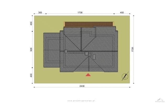 Rzut projektu Wiliam VII - Usytuowanie na działce